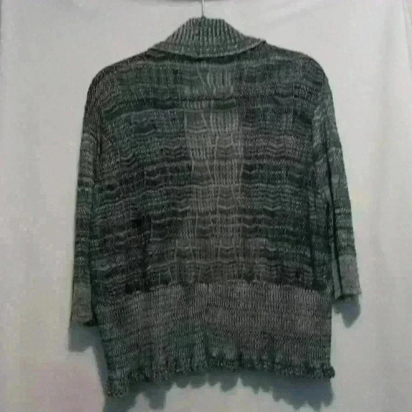 Jamie Nicole collection open cardigan  vest black gray knit lightweight boho M/L - Picture 5 of 6